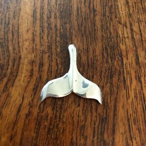 Sterling silver whale tail pendant